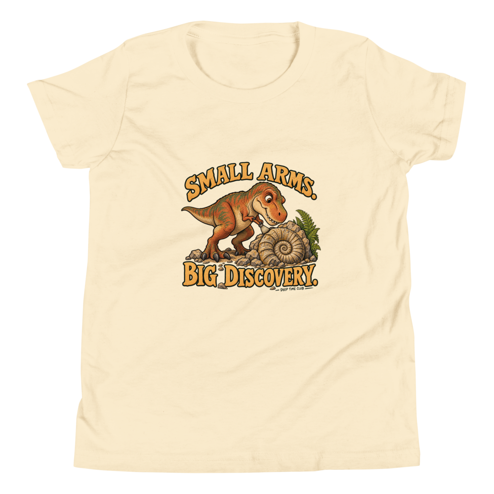 Small Arms, Big Discovery Kids Tee supplier-rendered front view in Natural