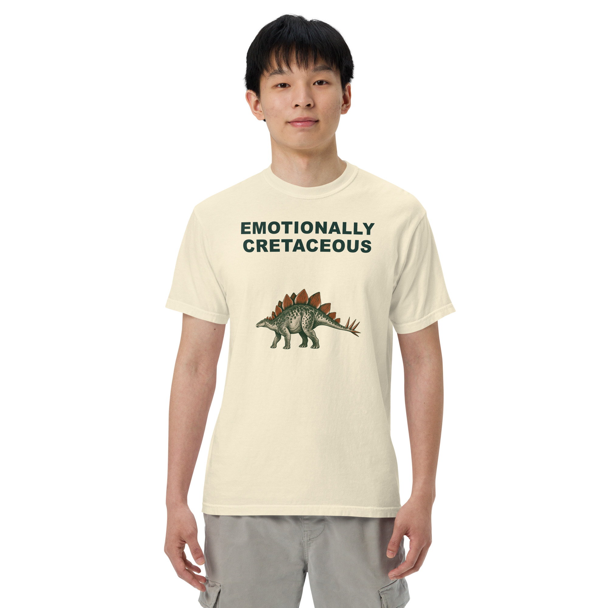 Model showing Emotionally Cretaceous Tee