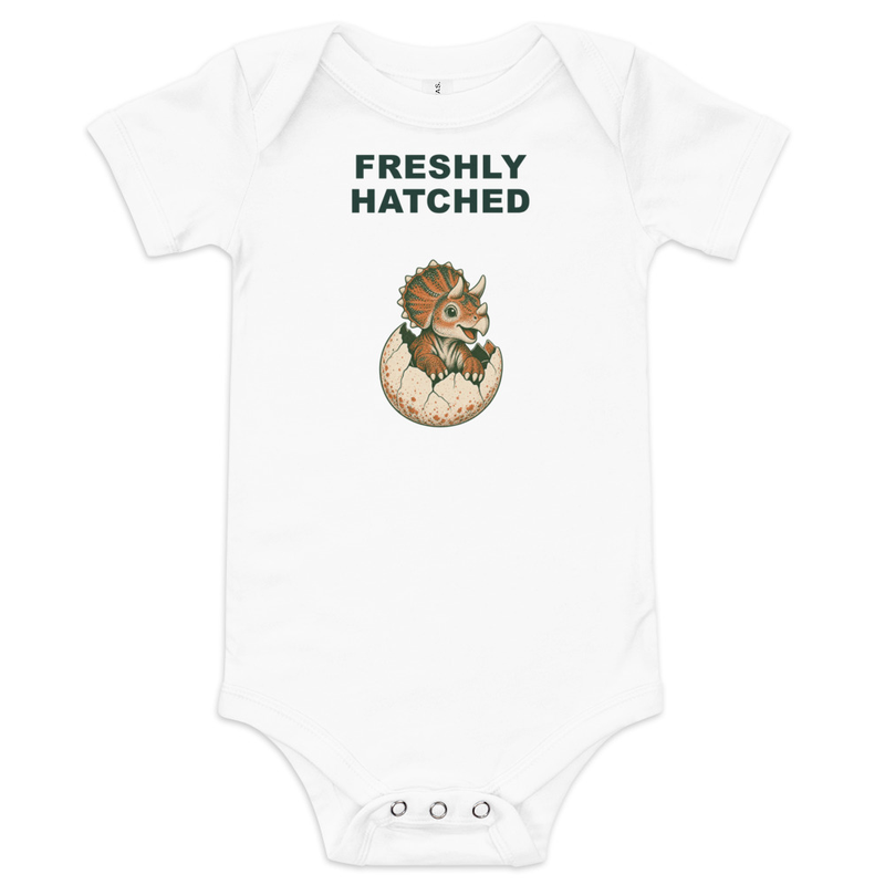 Model showing Freshly Hatched Bodysuit