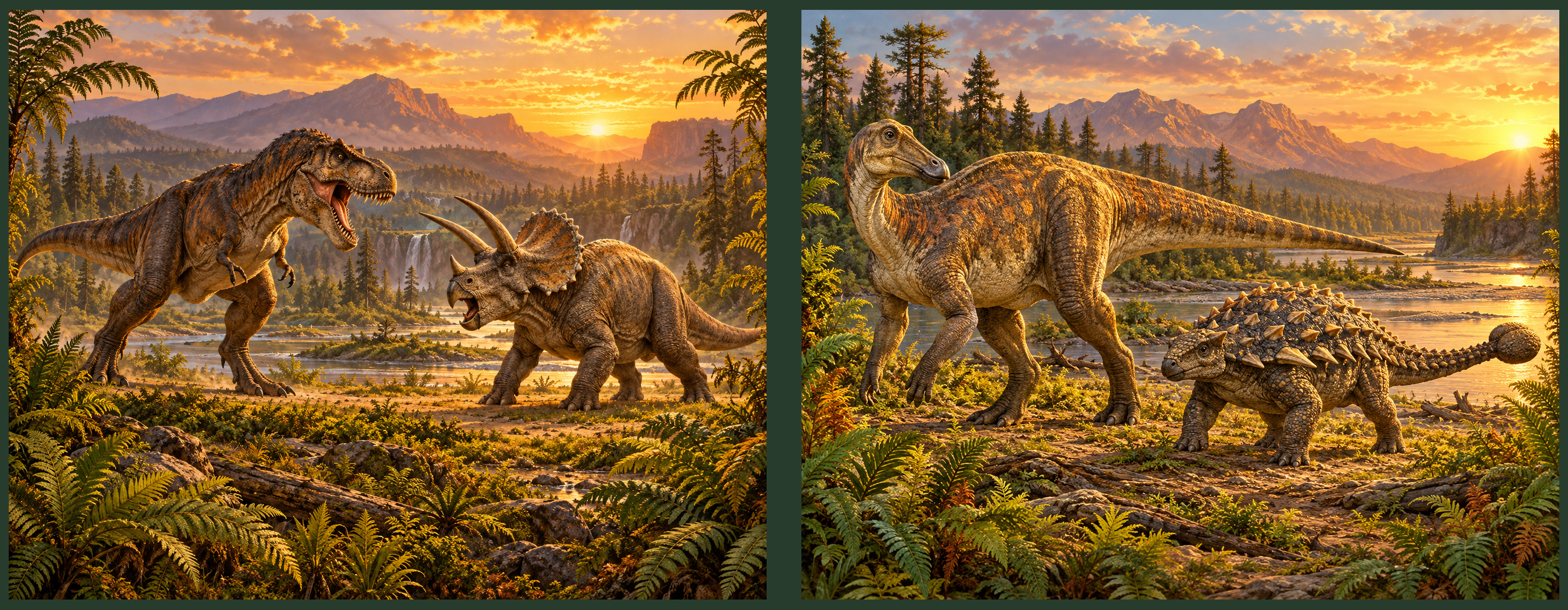 Close view of the original Cretaceous Panorama Wrap Mug graphic