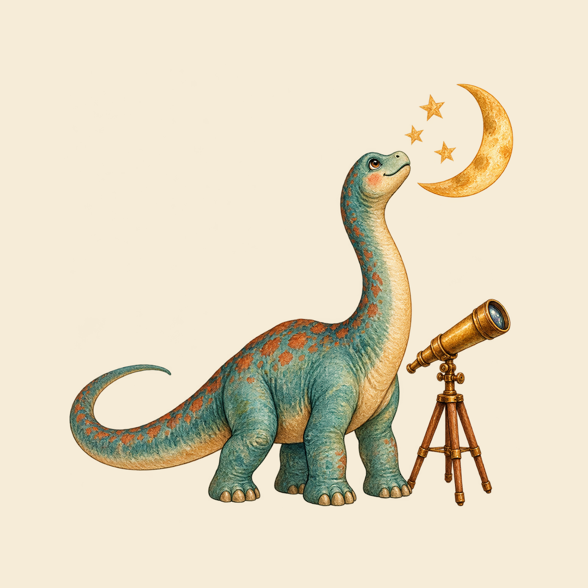 Close view of the original Stargazer Sauropod Coaster graphic